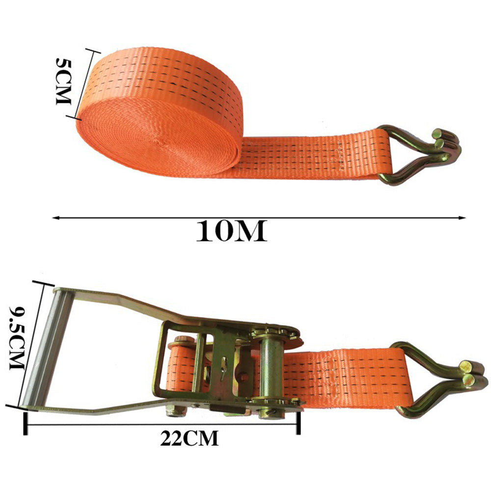 Heavy Duty Ratchets Tie Down Straps with Double J-Hook for Cargo Trailer Roof Rack