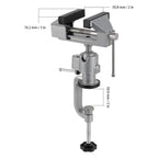 Mini Die Cast Vise Multi Angle 360º Swivel Portable Bench Table Vice Clamp