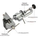 Mini Die Cast Vise Multi Angle 360º Swivel Portable Bench Table Vice Clamp