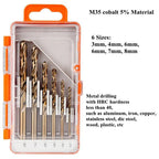 6pcs BOX 3~8mmTwist Drill Bit HSS Auger Drill Bit
