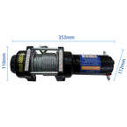 12V 4000LBS Electric Winch Tow Towing Truck 5mm x10m Steel Cable