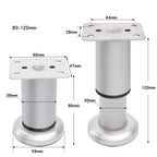 4pcs Stainless Steel Furniture Support Legs Adjustable in Height