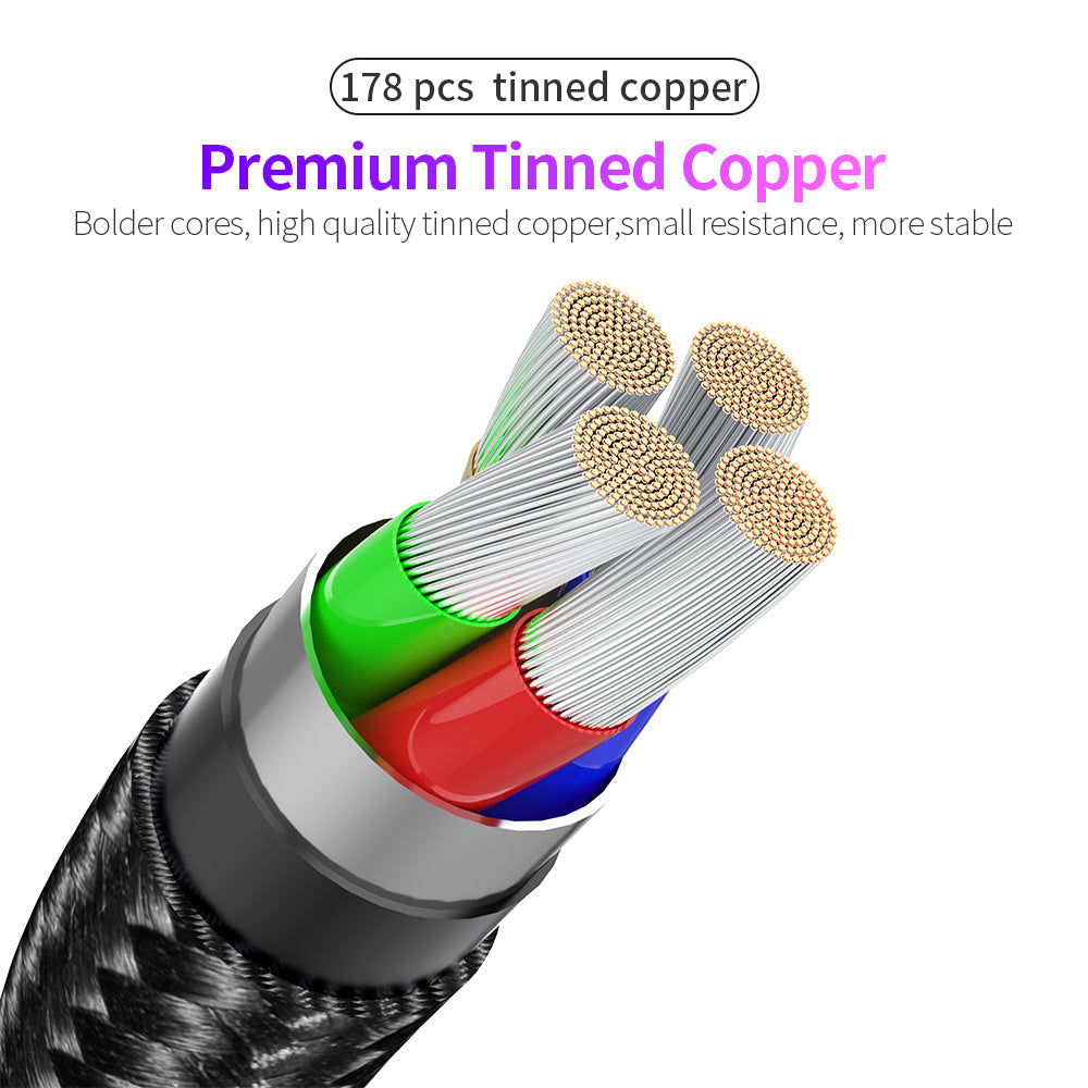 Rotating Elbow Type-C to Lightning 18W 1.2m Mobile  Phone Charger Cable