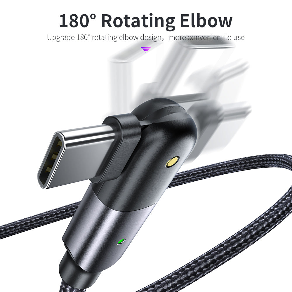 Rotating Elbow USB to Type-C 1.2m Mobile Phone Charger Cable