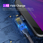 Rotating Elbow USB to Micro USB 1.2m Mobile Phone Charger Cable