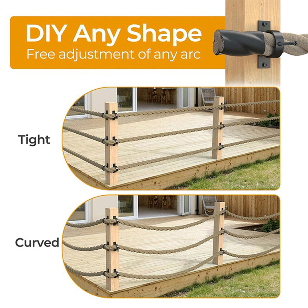 5 pcs 2 Inch Stainless Steel Rope Holder Fence Brackets For Fencing Stair Fastener