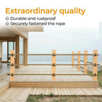 5 pcs 2 Inch Stainless Steel Rope Holder Fence Brackets For Fencing Stair Fastener