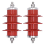 2Pcs Electric Fence High Voltage Arrester 15K Zinc Oxide Red Three Page Arrester