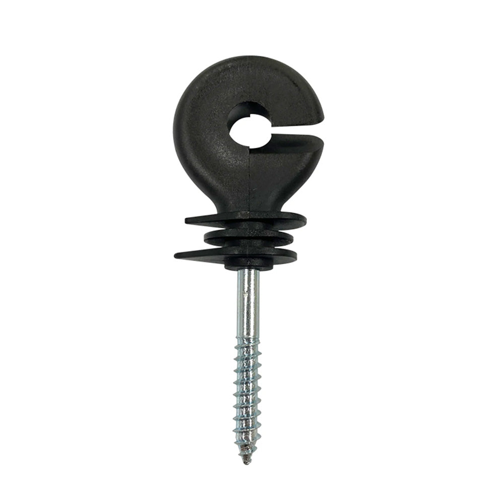 50Pcs Electric Fence Insulator Screw-in Insulator Fence Ring Wood Post Insulator