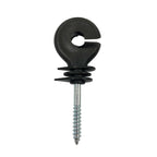 50Pcs Electric Fence Insulator Screw-in Insulator Fence Ring Wood Post Insulator