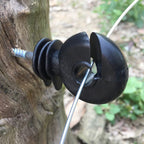 50Pcs Electric Fence Insulator Screw-in Insulator Fence Ring Wood Post Insulator