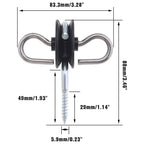 20 Pcs Farm Fence Insulator Gate Handle Insulator with 2 Hanging Eyelets Support