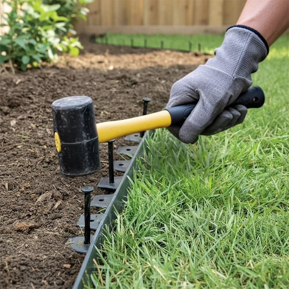 10cm x 10m Lawn Garden Edging Kit  Flexible Durable Border Paver