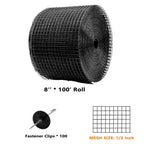 Solar Panel Bird Net Guard 8"x 100ft 100pcs Stainless Steel Fasteners Clips