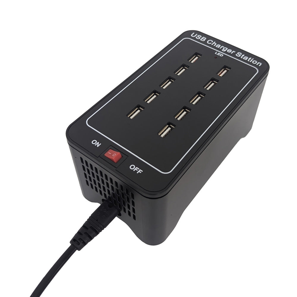 USB Charger 10 Ports HUB 25A 125W Universal Wall Desktop Fast Charging AU plug