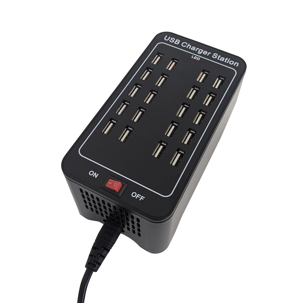 USB Charger 20 Ports HUB 25A 125W Universal Wall Desktop Fast Charging AU plug