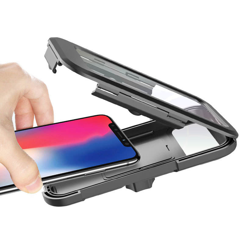 HL-69-L Adjustable Motorcycle Bike Phone Holder Case Outdoor Waterproof Handlebar Mobile Support Mount