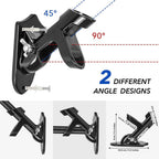 5-section 1.9m Telescoping Flagpole Kit 2-angle Mounting Stand