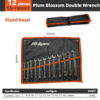 12Pcs 8-19mm Metric Ratchet Spanner Set Professional Ratchet Wrench Tool