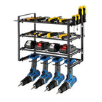 4 Layer Power Tool Organizer Wall Mounted Metal Storage Rack