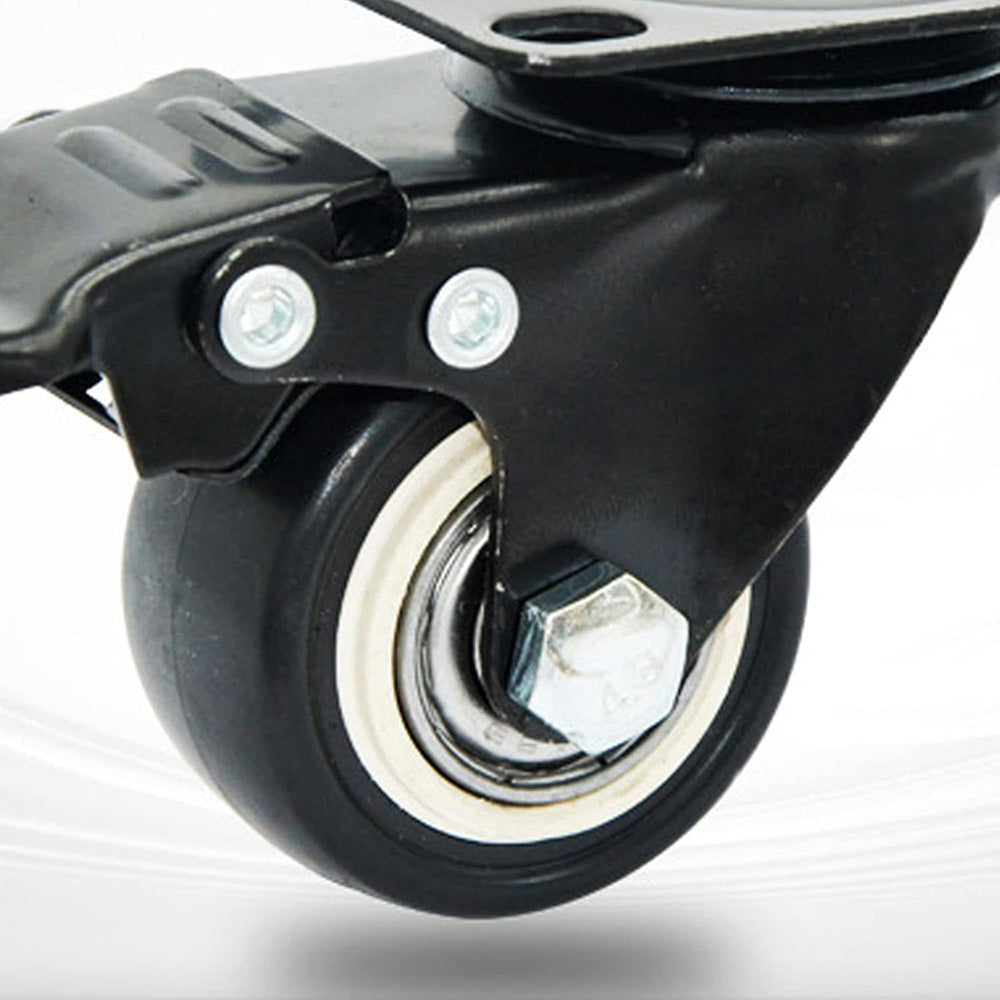 4 pcs 1.5" Heavy Duty Swivel Caster Wheels Brake Swivel Wheels