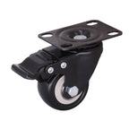 4 pcs 1.5" Heavy Duty Swivel Caster Wheels Brake Swivel Wheels