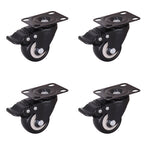 4 pcs 1.5" Heavy Duty Swivel Caster Wheels Brake Swivel Wheels