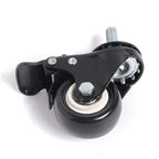 4 pcs 1.5" Heavy Duty Swivel Caster Wheels M8 Threaded Stem Brake Swivel Wheels