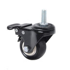 4 pcs 1.5" Heavy Duty Swivel Caster Wheels M8 Threaded Stem Brake Swivel Wheels