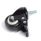 4 pcs 1.5" Heavy Duty Swivel Caster Wheels M8 Threaded Stem Brake Swivel Wheels