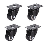 4 pcs 2" Heavy Duty Swivel Castor Wheels Trolley Furniture Caster Without Brake