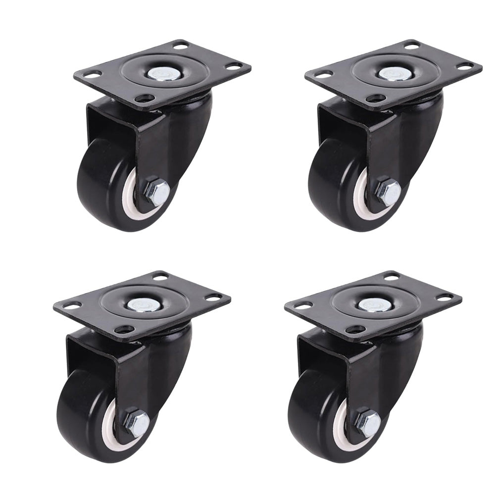 4 pcs 2" Heavy Duty Swivel Castor Wheels Trolley Furniture Caster Without Brake