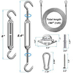 84 pcs Stainless Steel Sun Shade Sail Accessory Wall Mounting Hardware Kit