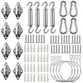 84 pcs Stainless Steel Sun Shade Sail Accessory Wall Mounting Hardware Kit