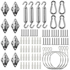 84 pcs Stainless Steel Sun Shade Sail Accessory Wall Mounting Hardware Kit
