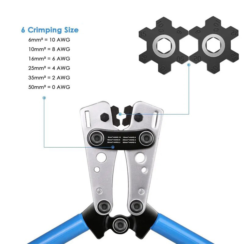HX-50B 2x Heavy Duty crimping crimper hand ratchet terminal crimp pliers