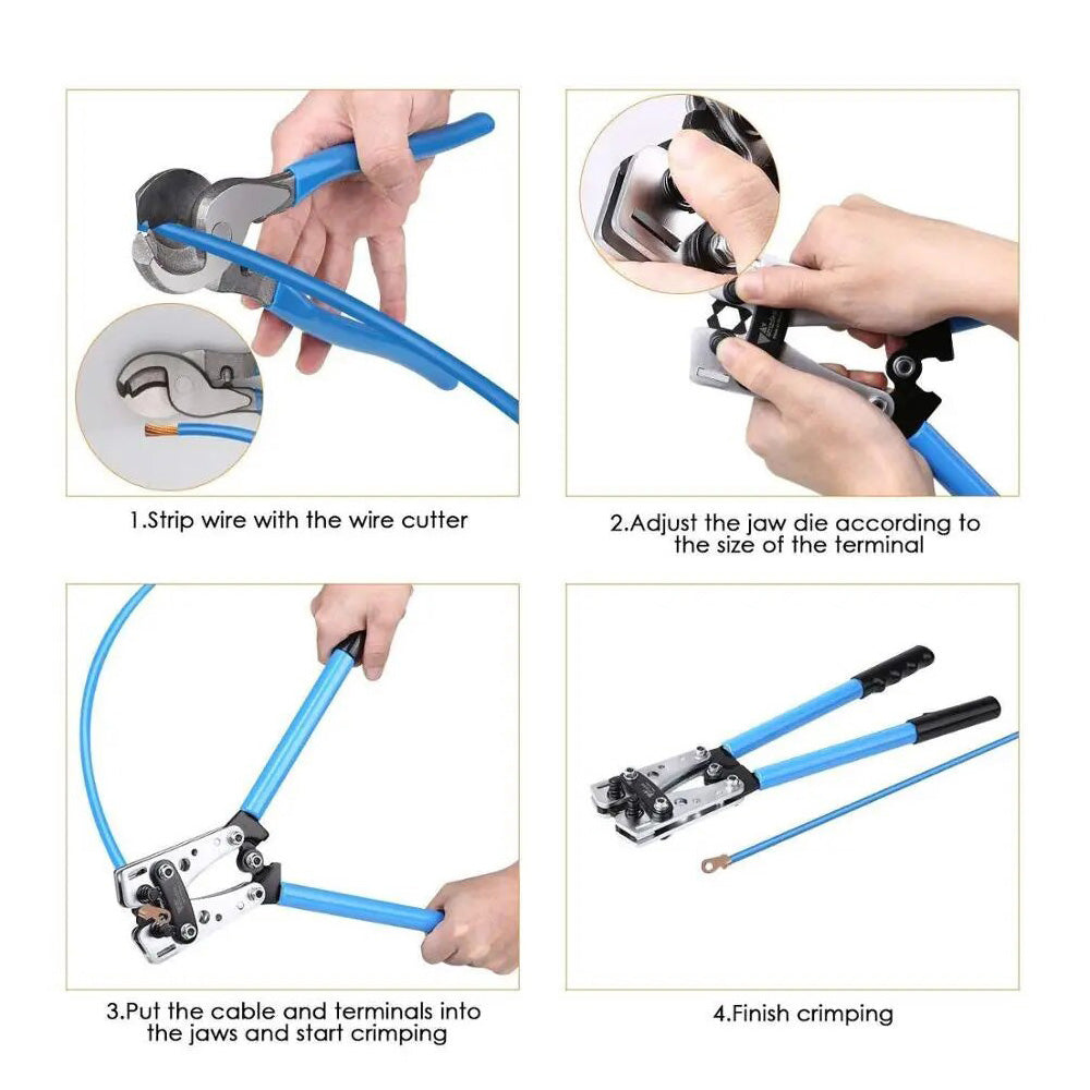 HX-50B 2x Heavy Duty crimping crimper hand ratchet terminal crimp pliers