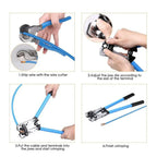 HX-50B 2x Heavy Duty crimping crimper hand ratchet terminal crimp pliers
