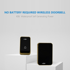 K06  Waterproof Self Generating Power No Battery Required Wireless Doorbell