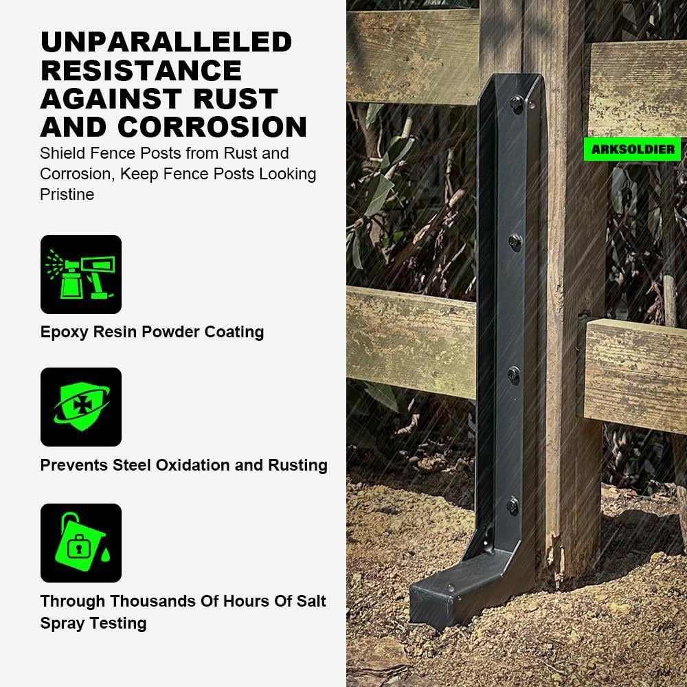 4 Pcs Fence Post Repair Kit Heavy Duty Fence Posts Anchor