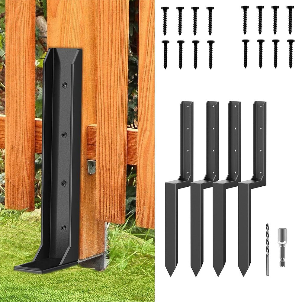 4 Pcs Fence Post Repair Kit Heavy Duty Fence Posts Anchor