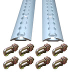 2Pcs 1.8M Sloped Edges Anchor Track 8 pcs Double Stud Fittings