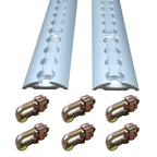 2Pcs 1.5M Sloped Edges Anchor Track 6 pcs Double Stud Fittings