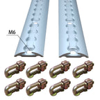 2Pcs 1.8M Sloped Edges Anchor Track 8 pcs Double Stud Fittings