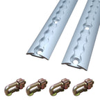 2Pcs 1M Sloped Edges Anchor Track 4 pcs Double Stud Fittings