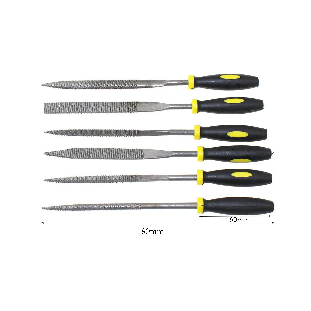 7" 180mm 6pcs Wood Carving Tools Metal File mini Needle Rasp