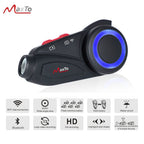 Maxto Motorcycle Helmet Headset Group Intercom With Camera 2K 1080P Wifi Video Recorder Bluetooth Interphone DVR IP67 Waterproof