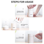 300ml USB Mini Humidifier Desktop Misting Aroma Diffuser with Night Light Auto Power Off Air Humidifier Car Interior Accessories
