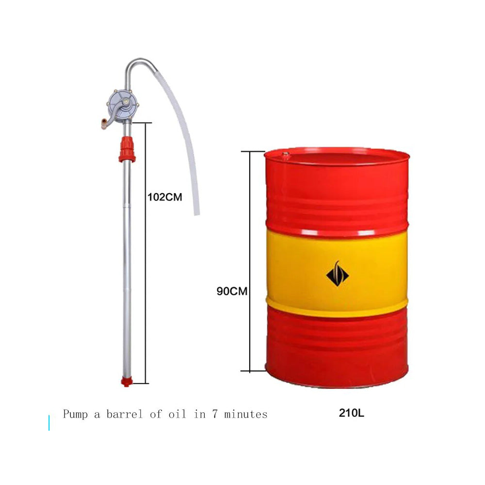 Hand Crank Pump Aluminum Alloy Manual Oil Pump  Inlet 32mm Outlet 25mm