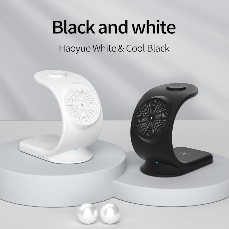 OJD-83 3 in 1 15W Magnetic Wireless Charger Desktop Charging Stand  for iPhone  Apple Watch AirPod